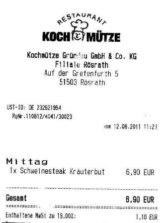 gunag Hffner Kochmtze Restaurant